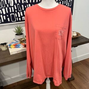 EUC Vineyard Vines Long Sleeve Tee - XXL - Coral